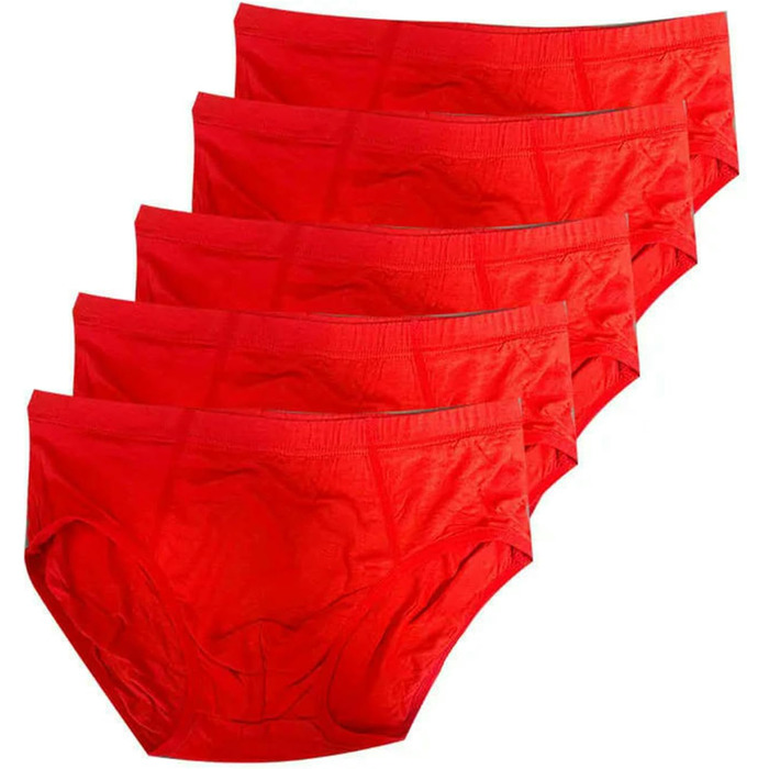 Шорти чоловічі JGDSDMJG: зручні, сексуальні сліпи, slim fit, для залу, великі розміри (5 шт. - чорний 2, синій 2, червоний 5, XXXL)