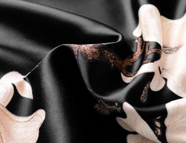 Жіночий халат-кімоно BABEYOND з квітковим принтом, чорний, універсальний розмір