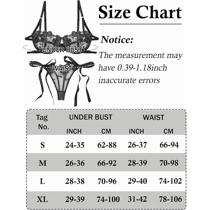 Сексуальна жіноча білизна Maeau: комплект бюстгальтера та танга з мереживом, мережаний прозорий трусики, пуш-ап, чорний, S-XL