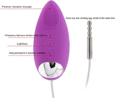 Вібратор для чоловіків PQKuss з нержавіючої сталі, водонепроникний, для масажу простати, 10 частот, фіолетовий