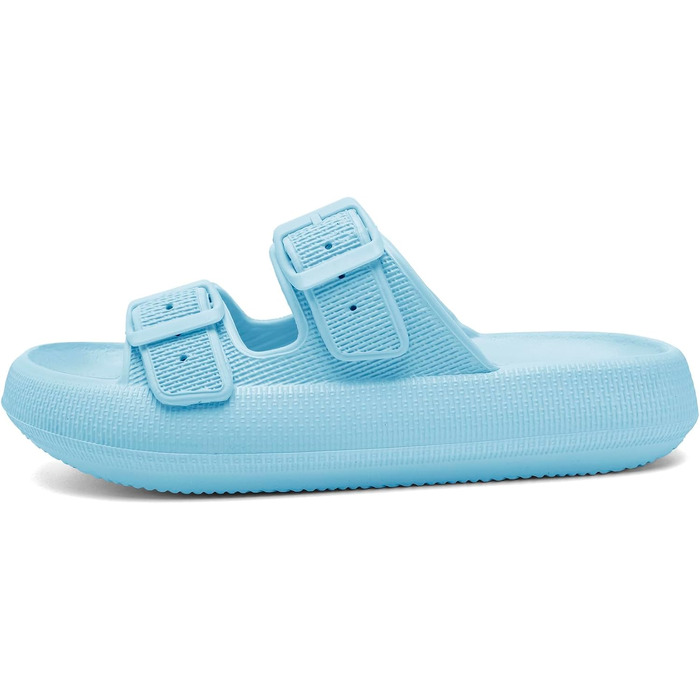 Слип-он сандалії Cozyslides Original для жінок та чоловіків, прогулькові взуття-хмаринки з регульованими ременями, протиковзкі та швидкосохнучі, блакитні (розмір 40/41 EU)