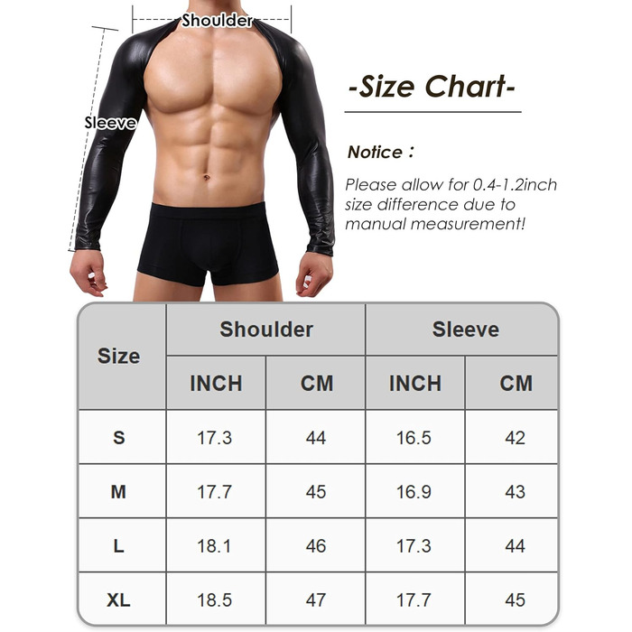 Чоловічий топ FEOYA з довгим рукавом, кроп-модель, металік, боксер, шорти з кишенями, для сцени, клубу, танців, чорний, XS-XL