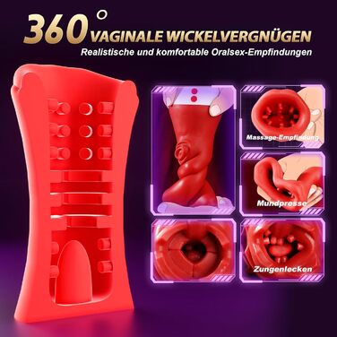 Електричний мастурбатор для чоловіків Pangpangmi з 9 режимами вібрації та функцією лізірування – іграшки для дорослих