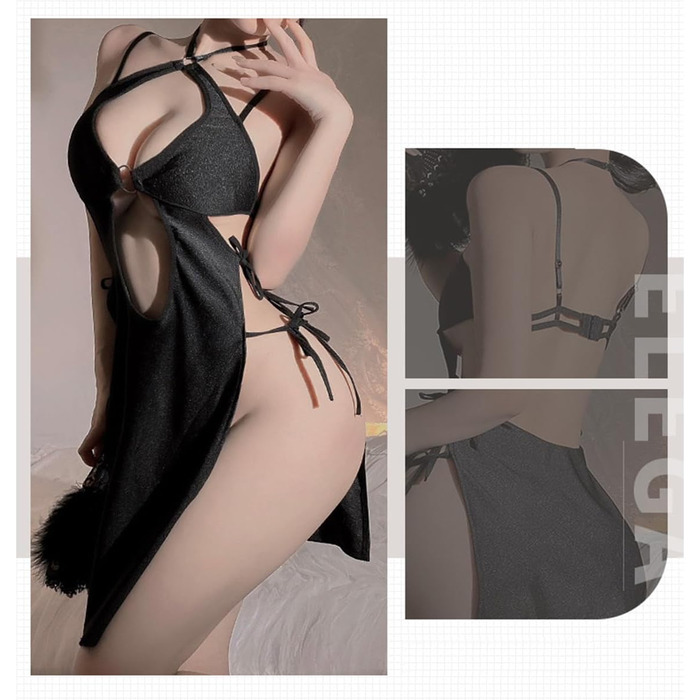 Костюм для косплею SNOMYRS: Чорна кішка, Диявол, Гот, Бійкіні, Qipao, Cheongsam, Служанка, Монахиня. Ідеально для фестивалів, Хелловіну, рейв-вечірок.