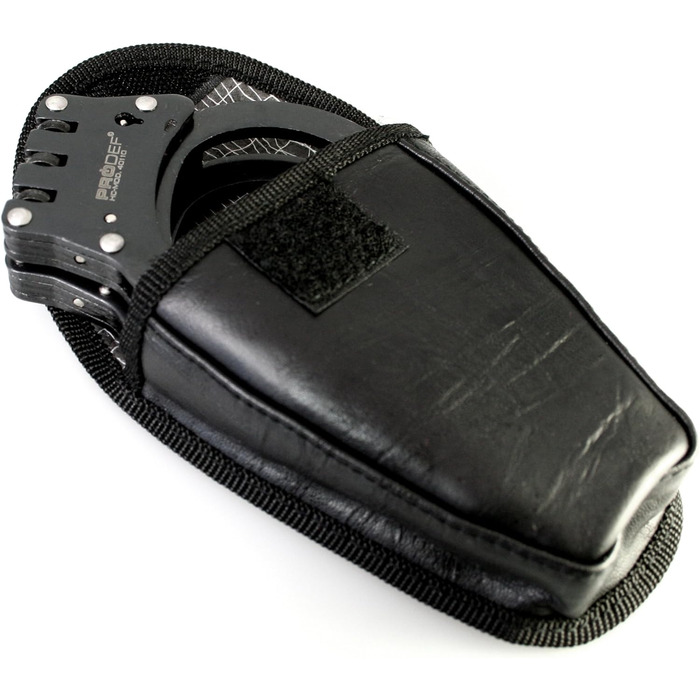 Рулетка PRODEF® Mod. 40110 з широким шарніром, сталь, матовий чорний колір, з чохлом на ремінь