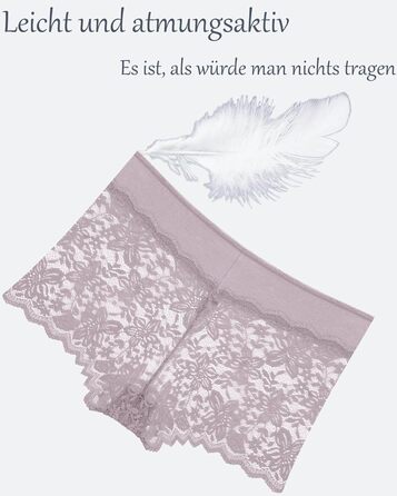 5 пар жіночої білизни: сексуальні панчіхи, трусики з мереживом, боксерки з бавовни, великі розміри S-3XL, чорний/бежевий/пудровий/фіолетовий/білий