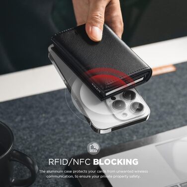 Шкіряний чоловічий картхолдер VULKIT з Pop-up механізмом, RFID-захистом, відділенням для купюр та вікном для ID-картки (чорний)