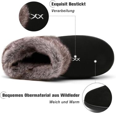 Жіночі домашні капці Mishansha з ефектом пам'яті (Memory Foam), протиковзні, розмір 40 EU, колір нічний чорний
