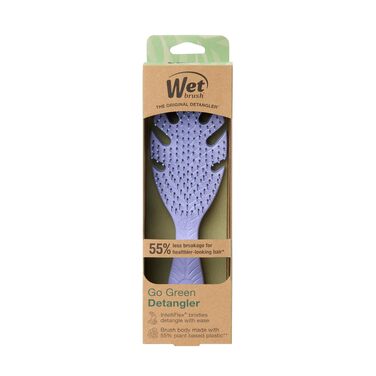 Щітка для волосся Wet Brush Go Green Detangler, екологічна розчісувальна щітка з м'якими щетинками IntelliFlex, сіра (Lavender)