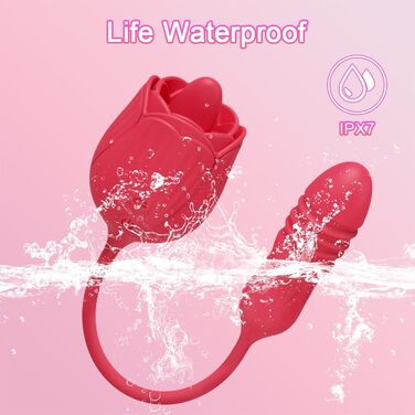 Вібратор для жінок Swing G-Spot з 10 режимами лизання та кусання, рожевий вібратор-дилда для стимуляції клітора, дорослий секс-іграшка для жінок та пар (GM23P-RD)