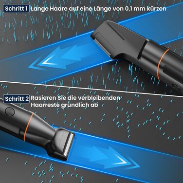 Електричний тример для чоловіків MAXGROOM 4-в-1 для інтимних зон, тіла, грудей та пахв, водонепроникна бритва з LED-дисплеєм, чорна