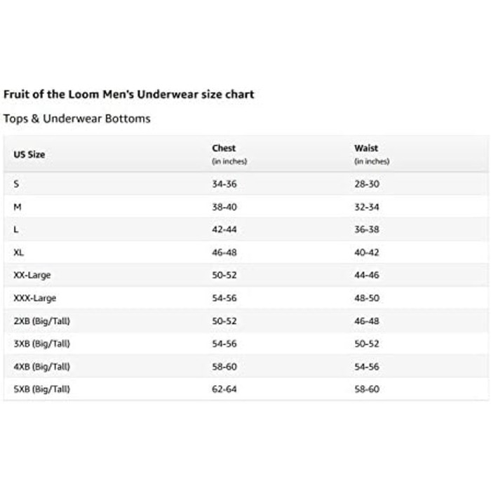 Труси чоловічі Fruit of the Loom (6 шт.) (XL, Білий/Ошатний сад)