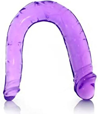 Двосторонній анальний/вагінальний дildo для лесбійок з двома виступами, гнучкий, для мастурбації та сексуальних іграшок