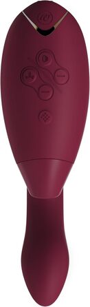 Womanizer DUO 1 Rabbit - вібратор-кролик та стимулятор G-точки з соском, чорний/золотий (червоний)