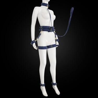 Набір для фетишу з еластичної шкіри OnundOn: корсет, наручники, стрічки для зв'язування. BDSM, готика, SM, корсет, фетиш, для жінок