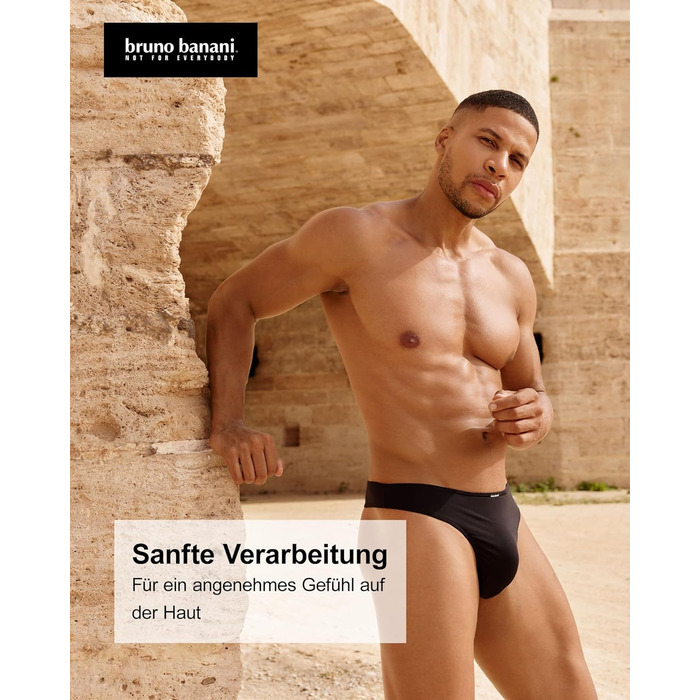 Труси чоловічі Bruno Banani 4 шт. - Мікрофібра, дихаюча тканина, низька посадка, чорний/темно-синій/червоний/білий