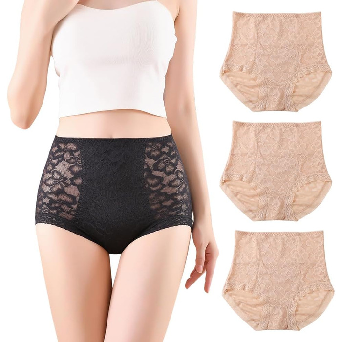 Шкільна спідниця-сліп BLKDOTS Daen Kofort з високою талією, корсетна білизна для контролю живота, талії та сідниць, 3 шт. (XXL, Skin)