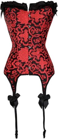 Корсет-бюстгальтер з мереживом N/X, Overbust, для шоу, плюс сайз XL, сатиновий