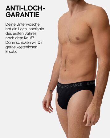 Слип чоловічий DANISH ENDURANCE 6 шт. з бамбука, чорний XXL | М'який, з еластичностью, без етикетки