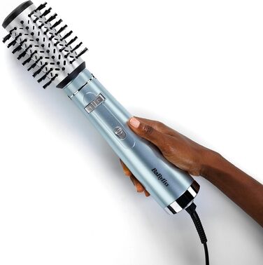 Професійний іонний фен BaByliss Hydro-Fusion D773DE з дифузором, 2100 Вт, плазма-технологія для блиску та захисту від curly, 3 рівні температури, 2 швидкості повітря, синій