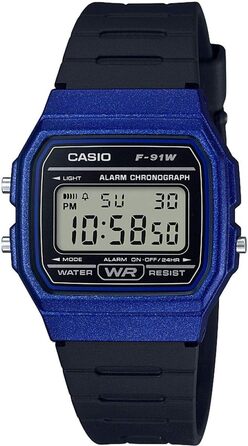 Наручний цифровий годинник Casio F-91WM унісекс, синій