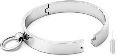 Металевий намисто-нашийник, кандал для БДСМ, іграшки для дорослих, чоловіків, жінок, пар (з кільцем O, розмір HB01, внутрішній діаметр 150 мм)