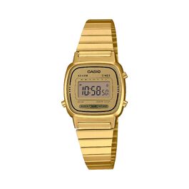 Жіночий наручний годинник Casio Vintage Digital LA670WGA-9DF, кварцовий, золотистий сталевий браслет