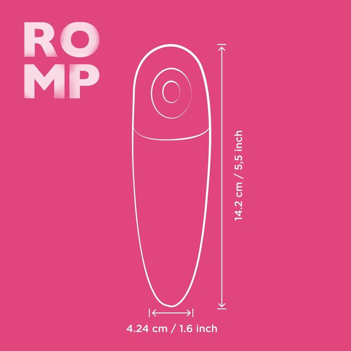 Romp Shine X - вібраційний масажер для клітора з 10 рівнями інтенсивності, водонепроникний, рожевий