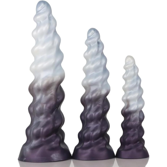 Анальний дildo з м'якого силікону, спіральний, для стимуляції простати, рожевий (A, L)