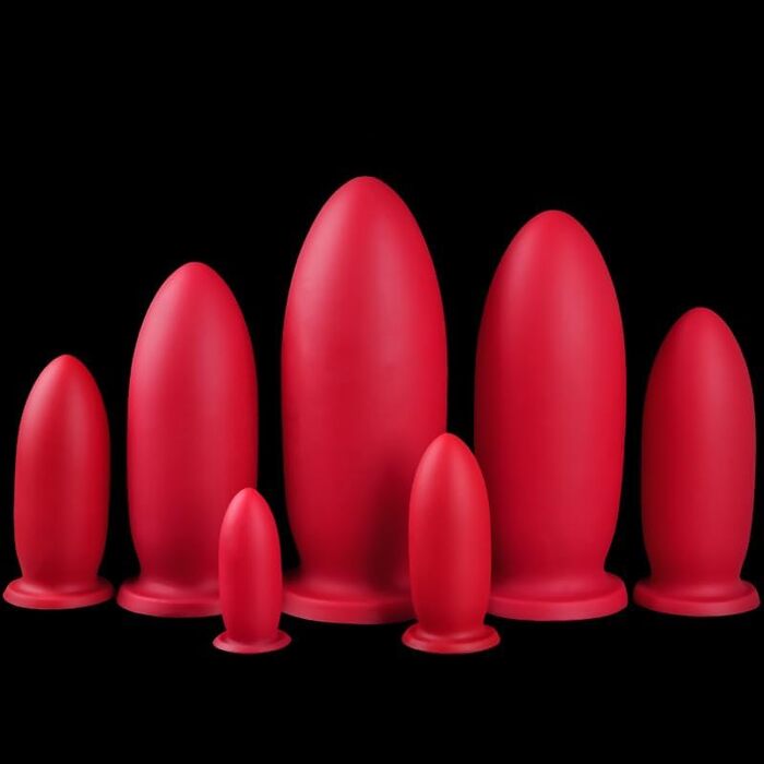 Анальний дildo NAIXBTY з силікону, XL, червоний: для стимуляції G-точки та простати, для жінок та чоловіків