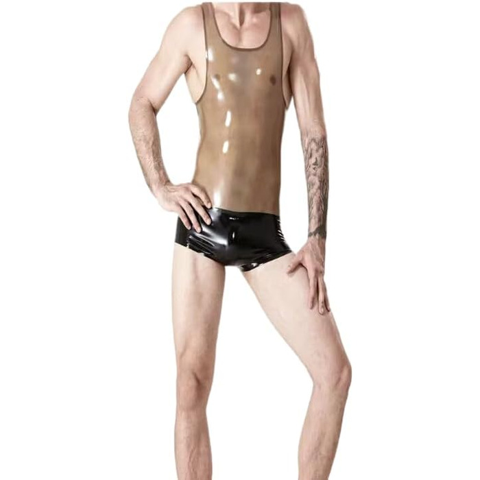 Латексний чоловічий костюм-котяча кішка GAYLOP: трикотаж, фетиш, слінг, клубний одяг, косплей, чорний, виготовлення на замовлення