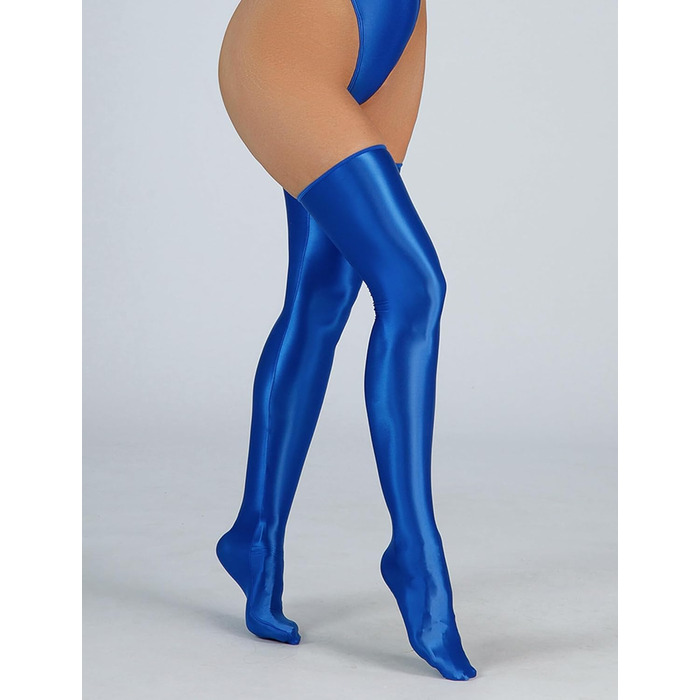 Чорні панчохи-сітки Overknees FEOYA, еластичні, глянцеві, для танців та вечірок