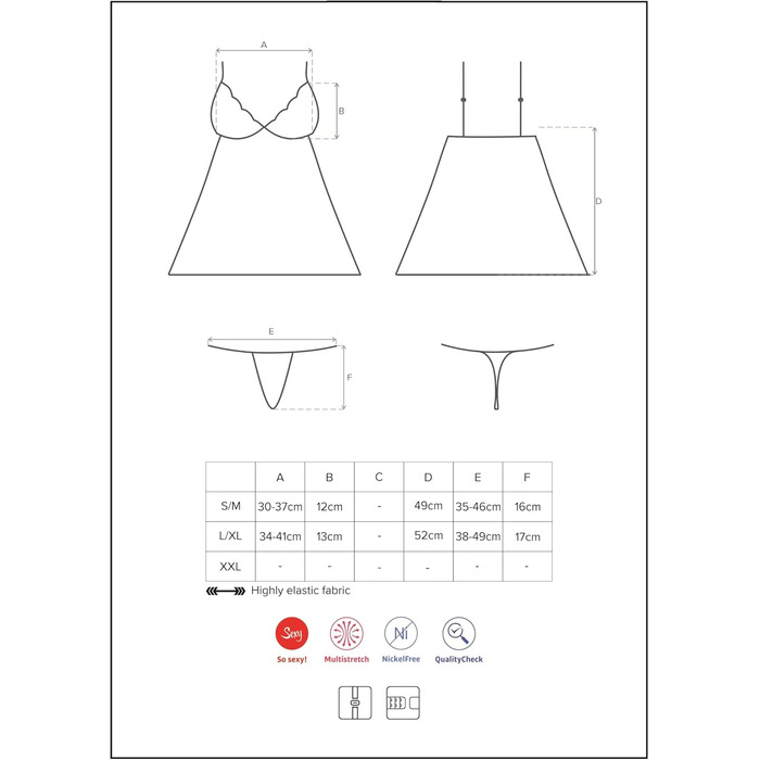 Сексуальний жіночий комплект спідньої білизни з мереживом: babydoll та танга, подарункова коробка (S-M, чорний з золотою мереживою)