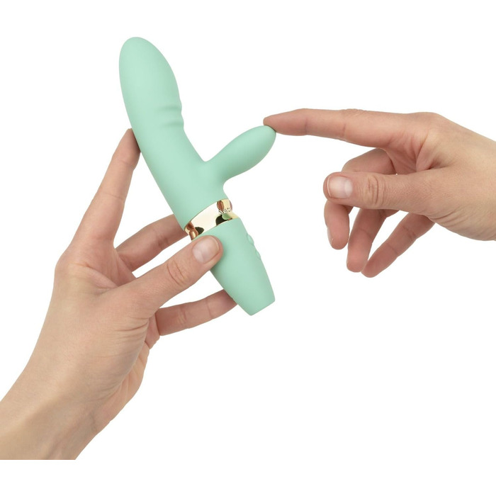 AMORELIE Crush - Вібратор Кролик 18,5 см для жінок | Водостійкий, акумуляторний, зелений