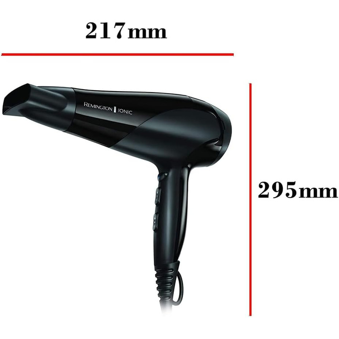 Фен для волосся Remington D3199 з іонізацією та керамічним покриттям, 2200 Вт, білий (дифузор та вузький сопло в комплекті)