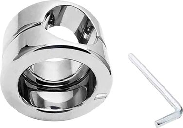 Сталевий натягувач яєчок, кільце для яєчок SeLgurFos, кільце для яєчок, кільце для статевого члена, еротичні іграшки для чоловіків (подвійний шар)