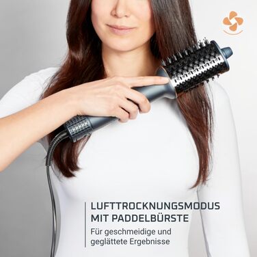 Стайлер-фен 2в1 Rowenta Ultimate Experience CF9620F0 з іонізацією, набором з 3 насадок та Pro Keratin, Метал Блакитний