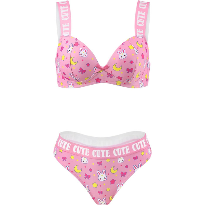 Піжамний комплект LittleForBig для жінок: топ-камізол та танга з бюстгальтером-бралеткою, спортивний стиль, рожевий, XL