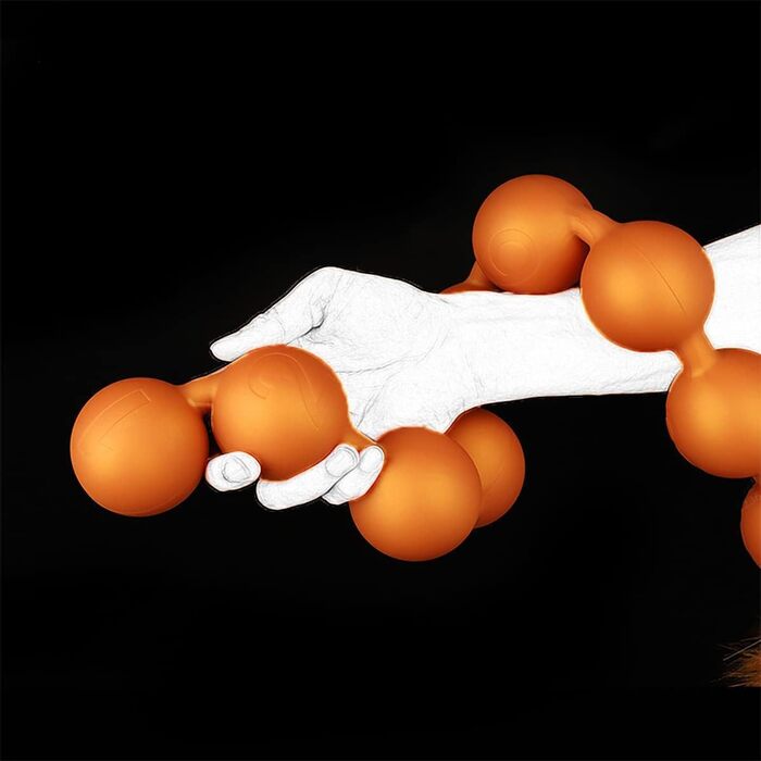 Анальні кульки з силікону JudeCP з фіолетовим хвостиком (9 кульок), анальні пробки, сексуальні іграшки для пар, косплей, SM (Золото)