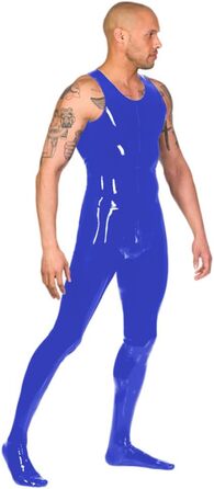 Костюм для чоловіків JQYTEN, фетиш-костюм з штучної шкіри, комбінезон, PVC, розмір S-7XL, чорний