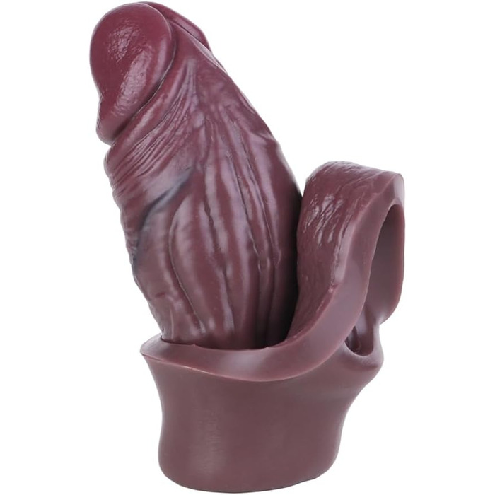 Реалістична фалоімітатор (пеніс-манжета) для чоловіків – збільшувач пеніса з підтримкою яєчок та текстурою вен. Імітатор пеніса для збільшення та продовження статевого акту.