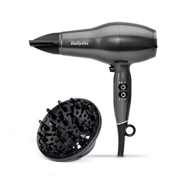 Професійний фен для волосся BaByliss Pro Power 2300W з іонною технологією Anti-Frizz, AC-мотором, 3 температурними та 2 швидкісними режимами, чорний, D5245E