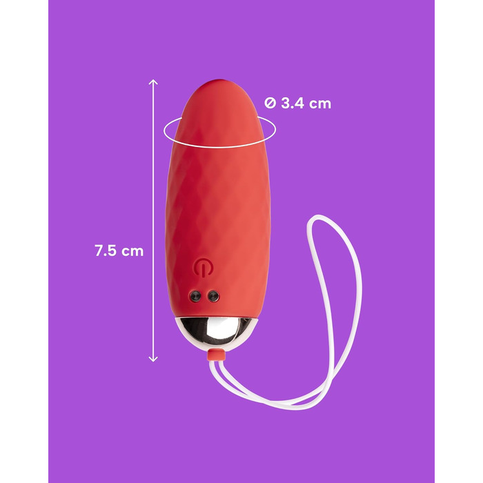 Vibro Ei для дорослих з пультом керування - вібратор для чоловіків, жінок та пар, стимулятор G-точки, червоний