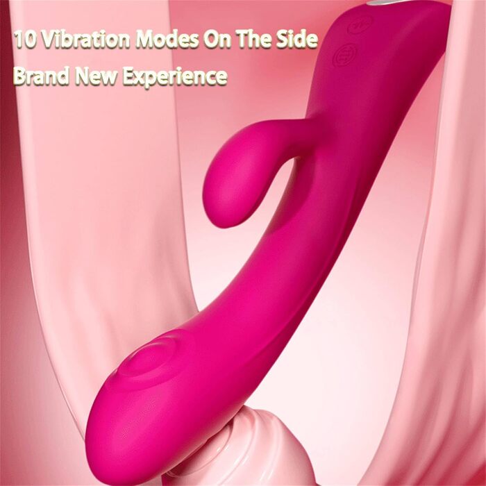 Вібратор Rabbit для жінок: 10 режимів, стимуляція клітора та G-точки, червоний