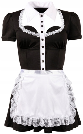 Костюм офіціантки Cottelli Collection, р. XL, чорний