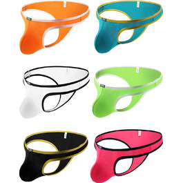 Сексуальні чоловічі труси iKingsky Sips з витягнутою спиною (6 шт. в упаковці, розмір XL)