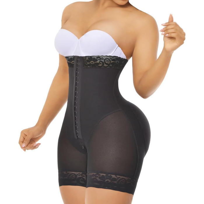 Корсет-боді YIANNA для корекції фігури, чорний, без бретелек (M)
