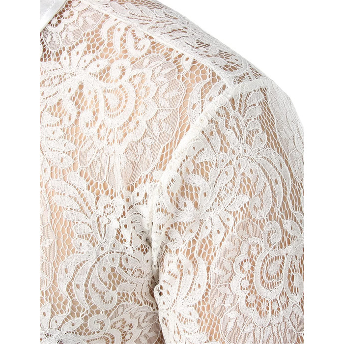 Чоловіча сорочка сітка Bollrllr, прозора, мереживна, для вечірок та клубів