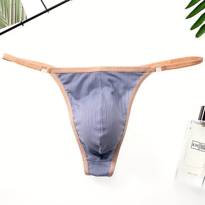 Шорти-бікіні чоловічі Faringoto, знімні боковини, комфортні, сексуальні, U-подібні (L, Синій)