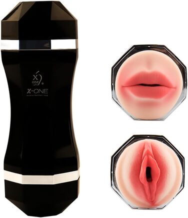 Масажер для чоловіків 2-в-1 з вібрацією, автоматичний та ручний, 12 режимів, чорний